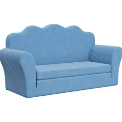vidaXL Canapé-lit pour enfants 2 places peluche douce