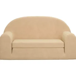 Mobilier Pour Bébés & Tout-Petits-vidaXL Canapé-lit pour enfants à 2 places Crème Peluche douce Crème