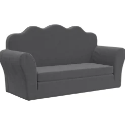 vidaXL Canapé-lit pour enfants 2 places peluche douce