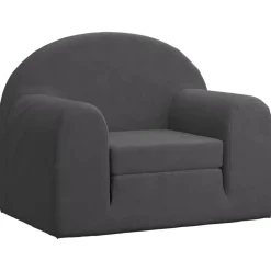Mobilier Pour Bébés & Tout-Petits-vidaXL Canapé-lit pour enfants Peluche douce Anthracite
