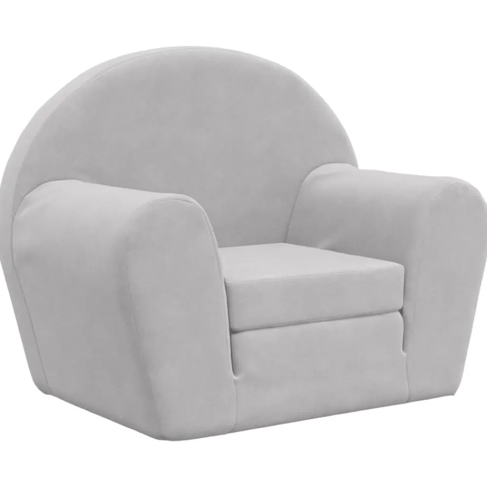 vidaXL Canapé-lit pour enfants peluche douce