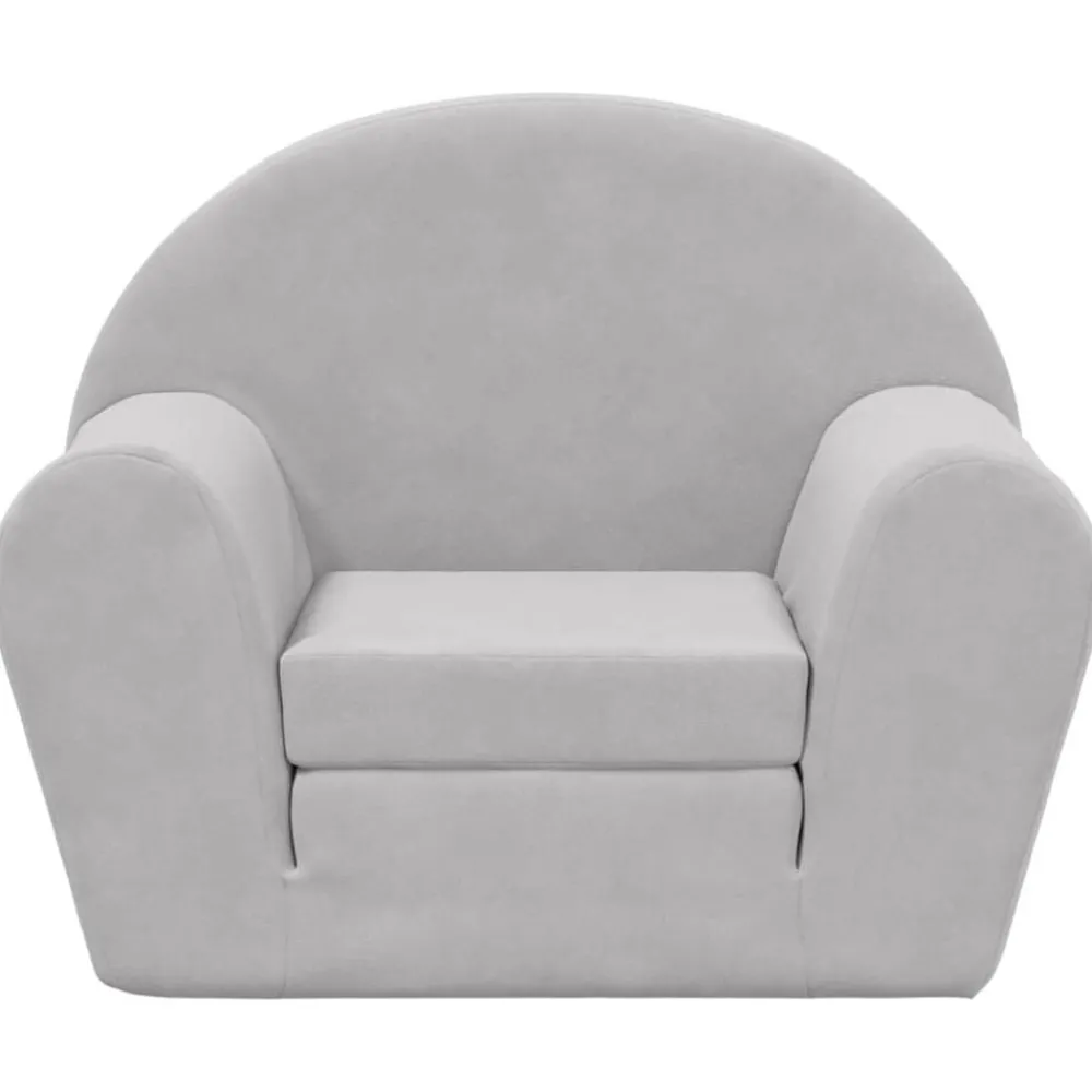 vidaXL Canapé-lit pour enfants peluche douce