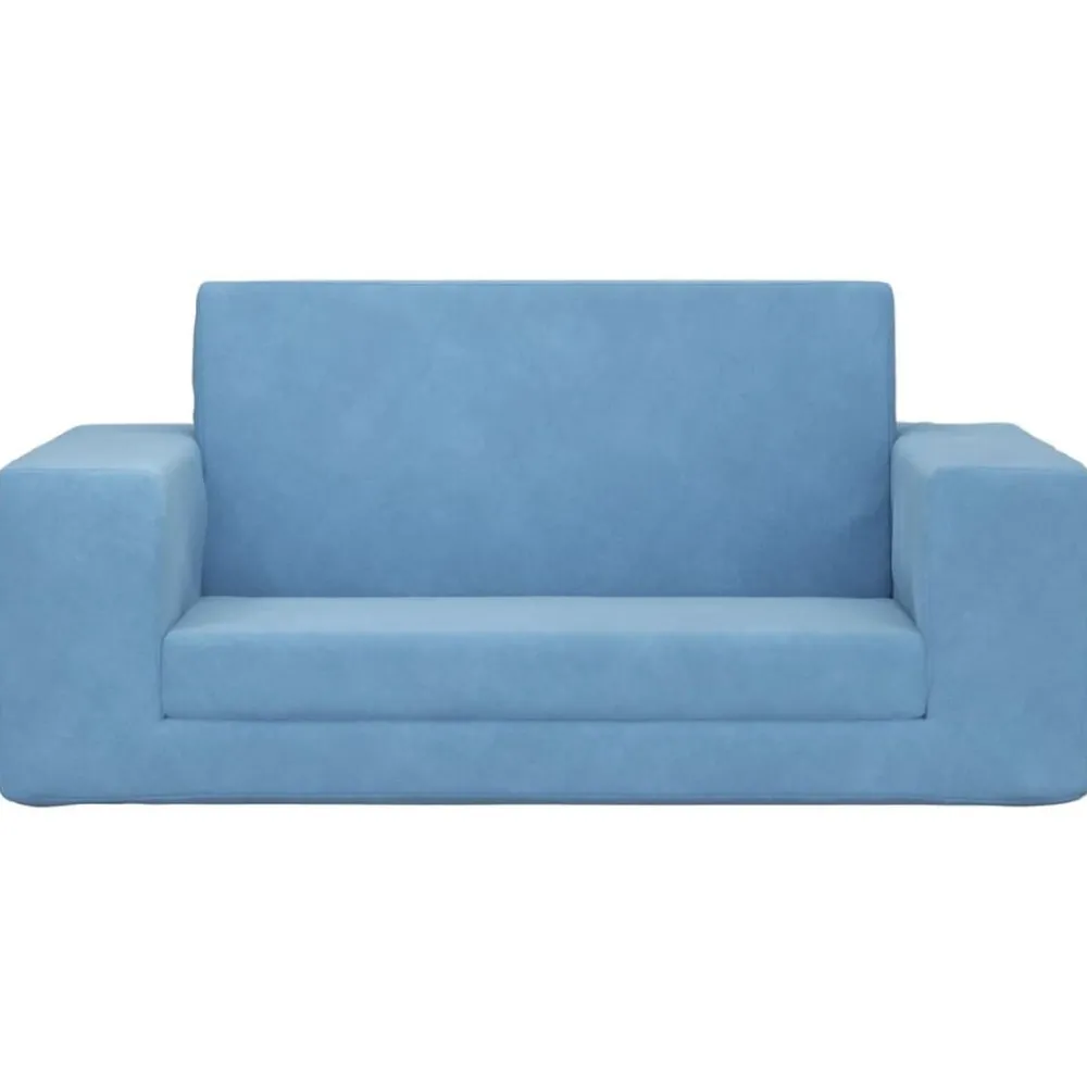 vidaXL Canapé-lit pour enfants 2 places peluche douce
