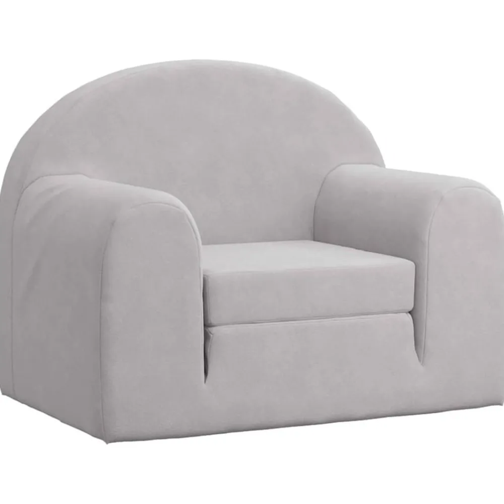Mobilier Pour Bébés & Tout-Petits-vidaXL Canapé-lit pour enfants peluche douce Gris clair
