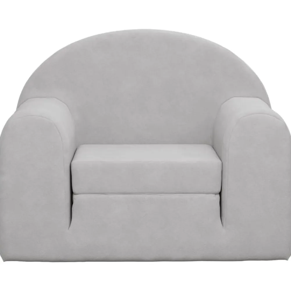 Mobilier Pour Bébés & Tout-Petits-vidaXL Canapé-lit pour enfants peluche douce Gris clair