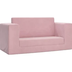 Mobilier Pour Bébés & Tout-Petits-vidaXL Canapé-lit pour enfants 2 places peluche douce Rose