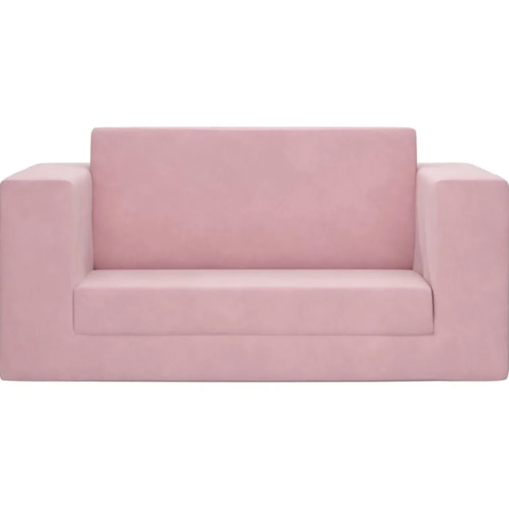 Mobilier Pour Bébés & Tout-Petits-vidaXL Canapé-lit pour enfants 2 places peluche douce Rose