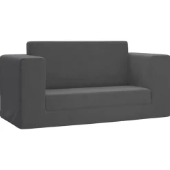 vidaXL Canapé-lit pour enfants 2 places peluche douce