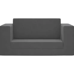 vidaXL Canapé-lit pour enfants 2 places peluche douce