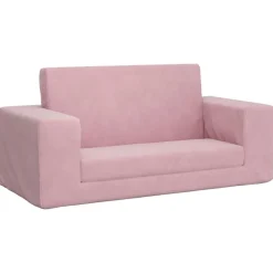 Mobilier Pour Bébés & Tout-Petits-vidaXL Canapé-lit pour enfants 2 places peluche douce Rose
