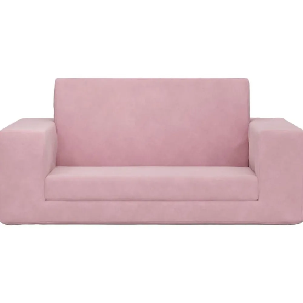 Mobilier Pour Bébés & Tout-Petits-vidaXL Canapé-lit pour enfants 2 places peluche douce Rose