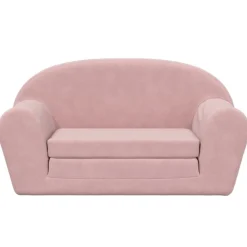 Mobilier Pour Bébés & Tout-Petits-vidaXL Canapé-lit pour enfants 2 places peluche douce Rose