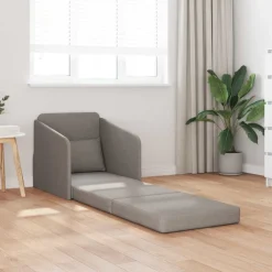 Canapés-vidaXL Canapé-Lit 65 x 80 x 83 cm tissu Taupe
