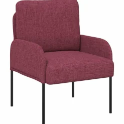 Canapés-vidaXL Canapés avec coussin 55cm Bordeaux Contreplaqué Rouge bordeaux