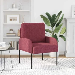 Canapés-vidaXL Canapés avec coussin 55cm Bordeaux Contreplaqué Rouge bordeaux
