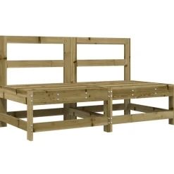 vidaXL Canapés centraux de jardin 2 pcs