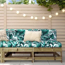 vidaXL Canapés centraux de jardin 2 pcs