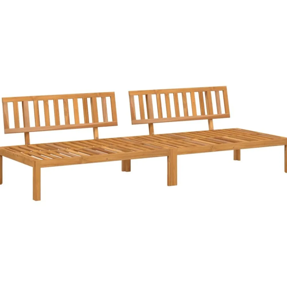 vidaXL Canapés centraux palette de jardin 2 pcs bois massif d'acacia
