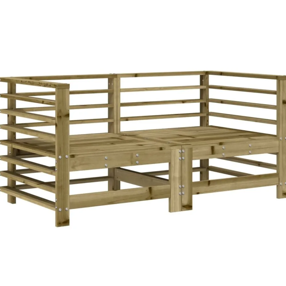 vidaXL Canapés d'angle avec coussins 2 pcs bois de