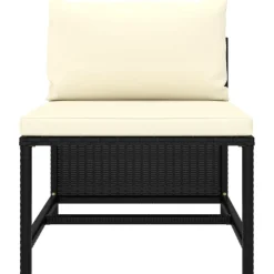Mobilier De Jardin-vidaXL Canapés de jardin 3 pcs avec coussins Résine tressée Noir