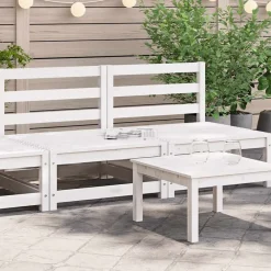 Mobilier De Jardin-vidaXL Canapés de jardin sans accoudoirs 2 pcs blanc bois pin massif Pin blanc