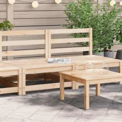 Mobilier De Jardin-vidaXL Canapés de jardin sans accoudoirs 2 pcs blanc bois pin massif Pin naturel