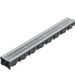 Plomberie-vidaXL Caniveau de drainage 3 pcs Acier galvanisé 3 m