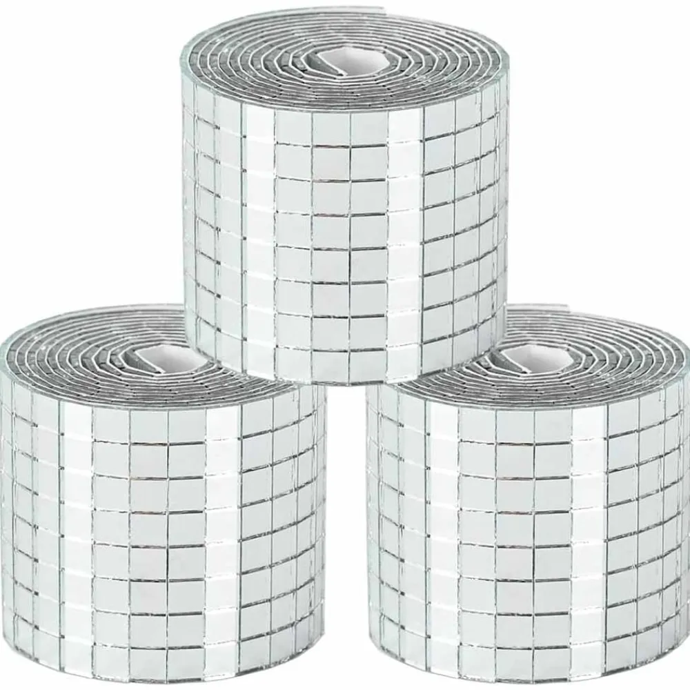 vidaXL Carreau de miroir mosaïque 3 pcs Argenté 100 x 4 cm Verre