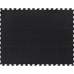 Entraînement & Fitness-vidaXL Carreau de sol en caoutchouc noir 12 mm 90x120 cm