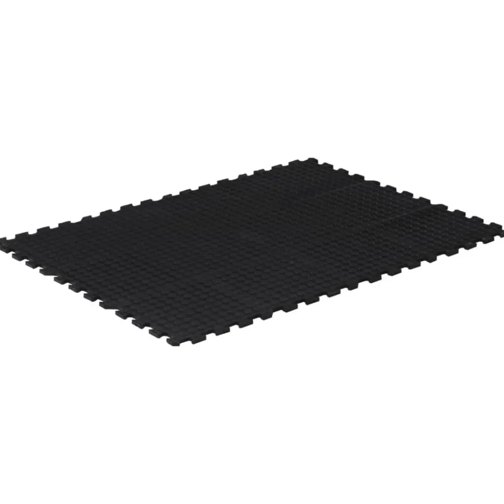 Entraînement & Fitness-vidaXL Carreau de sol en caoutchouc noir 12 mm 90x120 cm