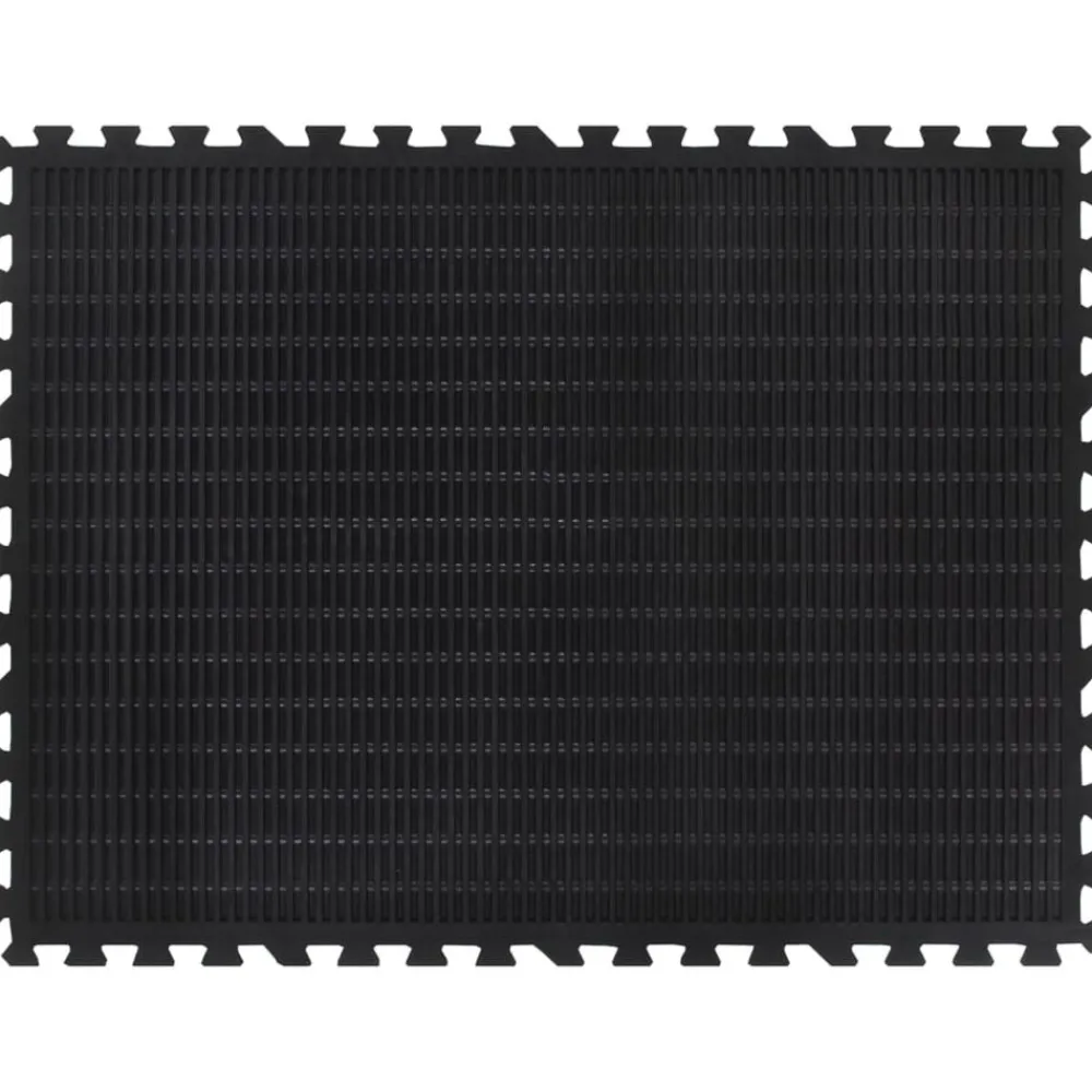 Entraînement & Fitness-vidaXL Carreau de sol en caoutchouc noir 12 mm 90x120 cm