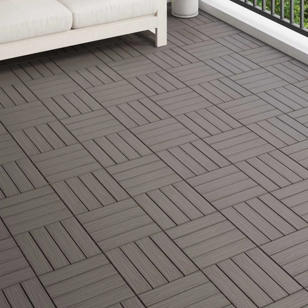 vidaXL Carreau de terrasse 11 pcs 30 x 30 cm WPC