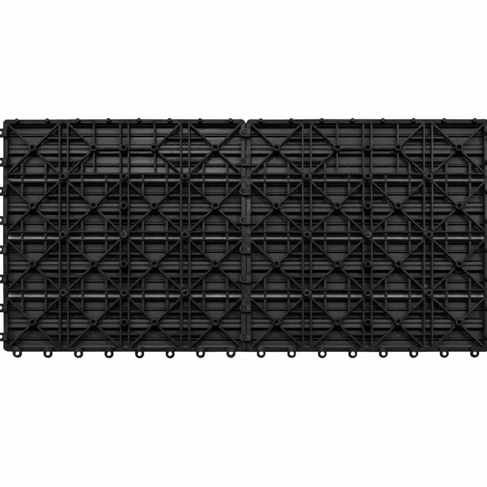 Matériaux De Construction-vidaXL Carreau de terrasse 6 pcs 60 x 30 cm WPC Noir