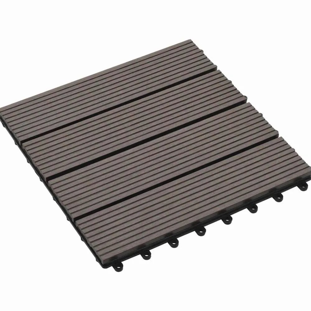 vidaXL Carreau de terrasse 11 pcs 30 x 30 cm WPC