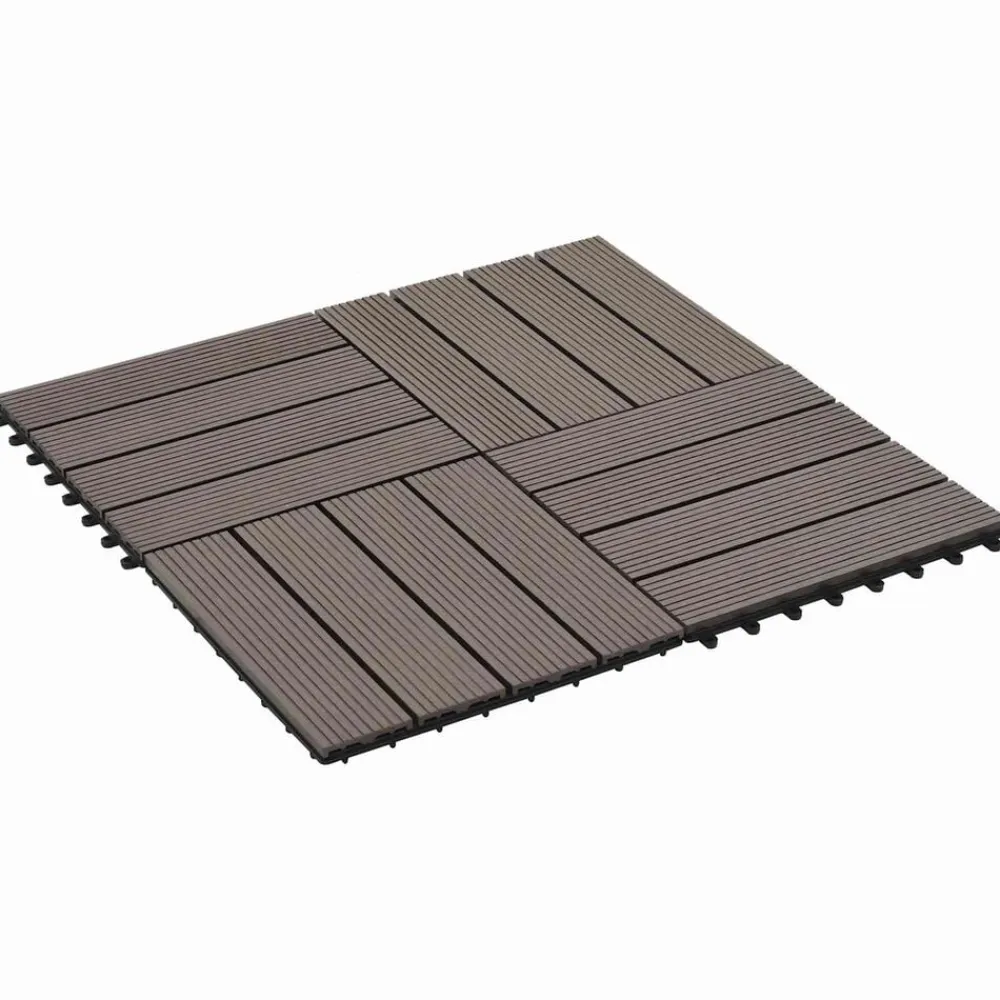 vidaXL Carreau de terrasse 11 pcs 30 x 30 cm WPC