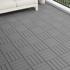 Produits Ménagers-vidaXL Carreau de terrasse Design 3D 11 pcs 30 x 30 cm WPC Gris