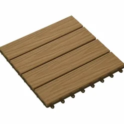 vidaXL Carreau de terrasse Design 3D 11 pcs Teck 30 x 30 cm WPC