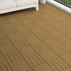 vidaXL Carreau de terrasse Design 3D 11 pcs Teck 30 x 30 cm WPC