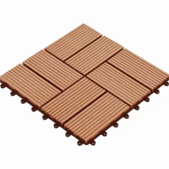 Produits Ménagers-vidaXL Carreau de terrasse 11 pcs Teck 30 x 30 cm WPC Couleur teck
