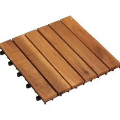 vidaXL Carreau de terrasse 10 pcs 30 x 30 cm Bois d'acacia