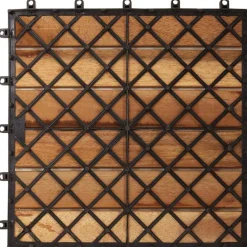 vidaXL Carreau de terrasse 10 pcs 30 x 30 cm Bois d'acacia
