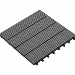 Produits Ménagers-vidaXL Carreau de terrasse 11 pcs 30 x 30 cm WPC Gris
