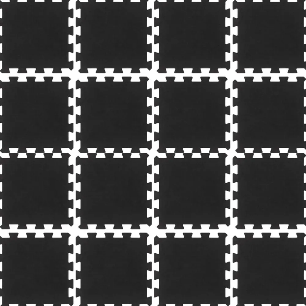 Entraînement & Fitness-vidaXL Carreaux de sol caoutchouc 16 pcs noir 16 mm 30x30 cm