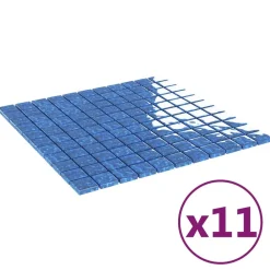 vidaXL Carrelage en mosaïque 11 pcs 50 x 50 cm Verre