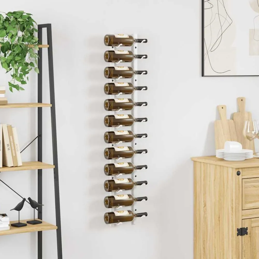 Armoires & Meubles De Rangement-vidaXL Casier à vin mural pour 12 bouteilles Fer Blanc