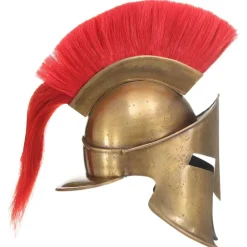 Arts & Loisirs-vidaXL Casque de guerrier grec antique pour GN Laiton Acier