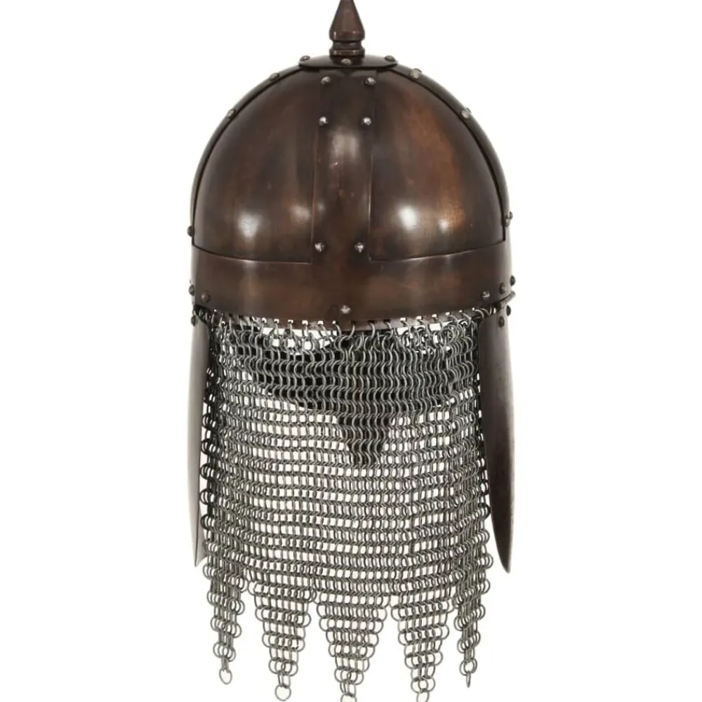 vidaXL Casque de guerrier viking antique pour GN Cuivre Acier