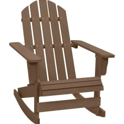 Mobilier De Jardin-vidaXL Chaise à bascule de jardin Bois Marron
