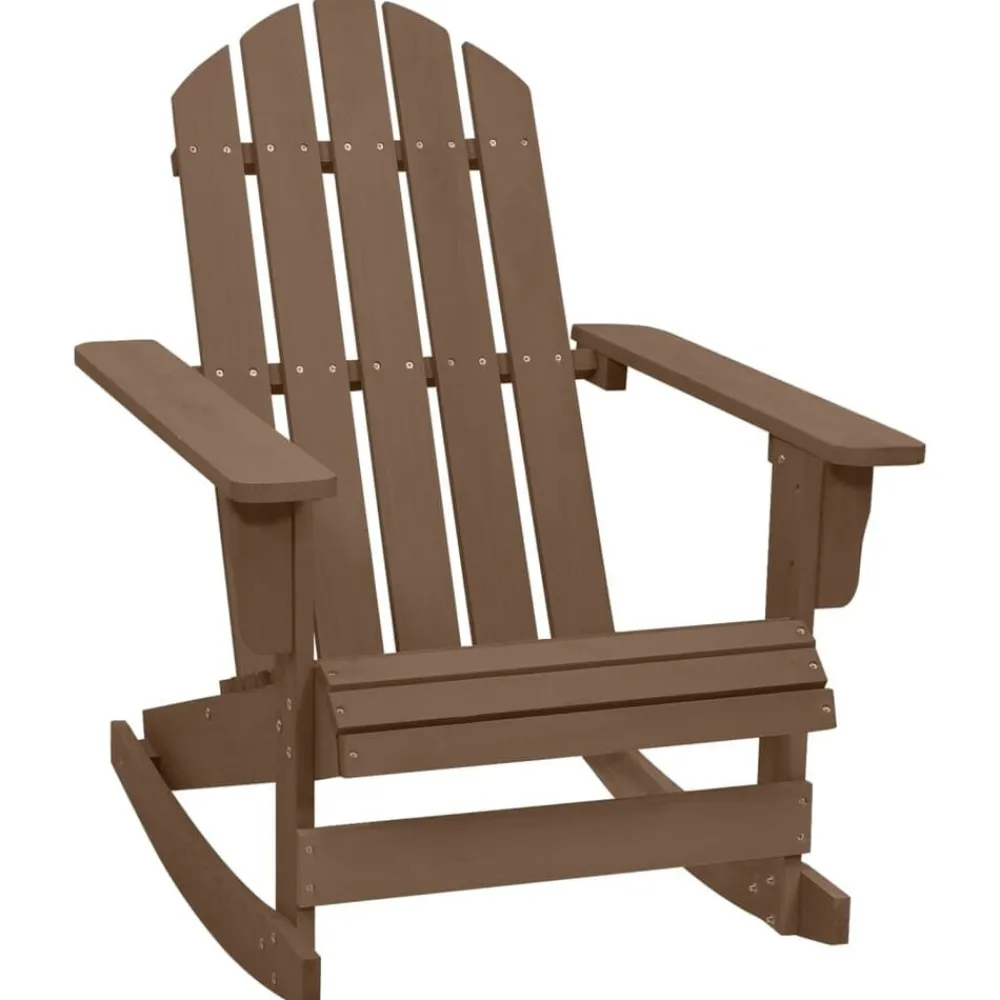 Mobilier De Jardin-vidaXL Chaise à bascule de jardin Bois Marron