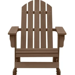 Mobilier De Jardin-vidaXL Chaise à bascule de jardin Bois Marron